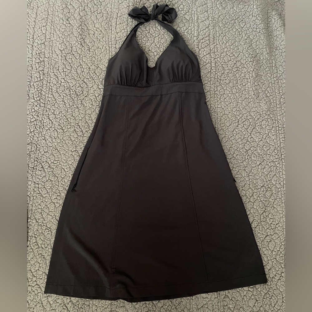 ATHLETA BLACK HALTER DRESS